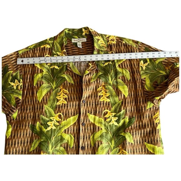 Tommy Bahama Linen/Silk Wicker Weave Floral Print Short Sleeve Hawaiian Shirt XL - Picture 5 of 11